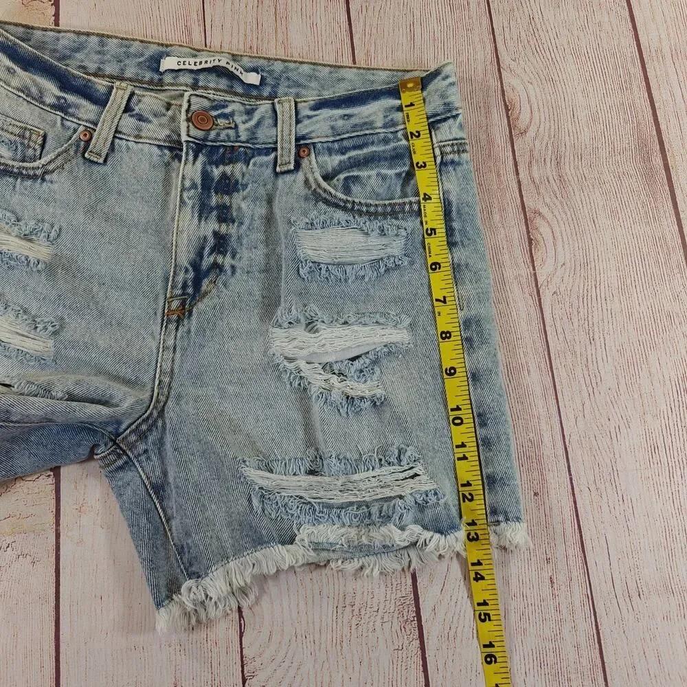 Celebrity Pink the Bobby high rise boyfriend destructed shorts sz 5/27